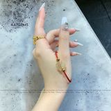  Vòng Dây Cáp Bà Hồ Ly Thạch Anh Tóc Vàng (Thổ, Kim) 