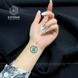  Mặt Dây Chuyền Đồng Điếu Lam Ngọc Hội Duyên Chiêu Lộc Móc Bạc Đường Kính 20li Dày 6mm(Không Kén Mệnh) 