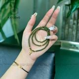  Vòng Chuỗi Ngọc Bích 3.9ly Mix Hồ Ly Và Bi Vàng Trang Sức (Không Kén Mệnh) 128005 