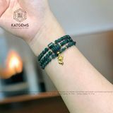  Chuỗi Vòng Lam Ngọc Dẹt Jade A Mix Ngũ Điếu, Lu Thống, Hồ Ly Và Bi Vàng Trang Sức (Không Kén Mệnh) 2-126007 