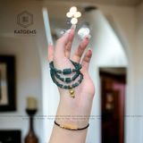  Chuỗi Vòng Lam Ngọc Dẹt Jade A Mix Ngũ Điếu, Lu Thống, Hồ Ly Và Bi Vàng Trang Sức (Không Kén Mệnh) 2-126007 