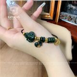  Vòng Tay Dây Cáp Phúc Bảo Như Ý Ngũ Điếu Mix Túi Tiền Kim Bảo, Hồ Ly Ngọc Cẩm Thạch Sơn Thủy (Type B) Và Khánh Cát Tường Vàng Trang Sức (Không Kén Mệnh) 