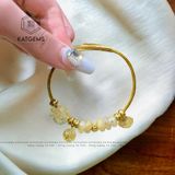  Vòng Dây Cáp Phúc Bảo Như Ý Thạch Anh Tóc Vàng Mix Hồ Ly, Ngũ Điếu Và Túi Tiền Kim Bảo Và Khánh Cát Tường Vàng Trang Sức (Kim, Thổ) 