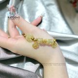  Vòng Dây Cáp Phúc Bảo Như Ý Thạch Anh Tóc Vàng Mix Hồ Ly, Ngũ Điếu Và Túi Tiền Kim Bảo Và Khánh Cát Tường Vàng Trang Sức (Kim, Thổ) 