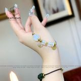  Vòng Dây Cáp Phúc Bảo Như Ý Đá Moon Ngũ Điếu Mix Hồ Ly Và Túi Tiền Kim Bảo Và Khánh Cát Tường Vàng Trang Sức (Kim, Thủy) 