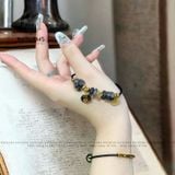  Vòng Dây Cáp Phúc Bảo Như Ý Thạch Anh Tóc Đen Ngũ Điếu Mix Hồ Ly, Khánh Bình An Và Túi Tiền Kim Bảo (Thủy, Mộc) 