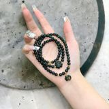  Vòng Chuỗi Ngọc Lục Lam 5.5ly Mix Túi Tiền, Cỏ Bốn Lá Và Bi Kim Tiền Vàng Trang Sức (Không Kén Mệnh) 2-126002 