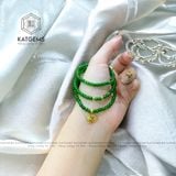  Chuỗi Vòng Đá Diopside 4y Mix Bà Hồ Ly Và Bi Vàng Tây 10K (Mộc, Hoả) 131001 