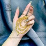  Chuỗi Vòng Thạch Anh Tóc Vàng Đẹp 6ly Mix Ngũ Điếu, Cỏ Bốn Lá Và Kim Tiền Vàng 10K (Thổ, Kim) 