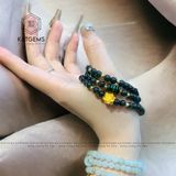  Vòng Chuỗi Ngọc Lục Lam 5.5ly Mix Hoa Sen, Ngũ Điếu Và Bi Vàng Trang Sức (Không Kén Mệnh) 2-126002 