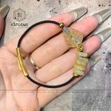  Vòng Dây Cáp Thạch Anh Tóc Vàng Mix Bà Chúa Hồ Ly, Ngũ Điếu Và Bi Kim Tiền Vàng 10K (Kim, Thổ) 