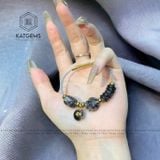  Vòng Dây Cáp Thạch Anh Tóc Đen Mix Ngũ Điếu, Lu Thống, Charm Túi Tiền Và Bà Hồ Ly (Mộc, Thủy) 