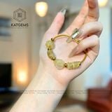  Vòng Dây Cáp Thạch Anh Tóc Vàng Mix Ngũ Điếu, Lu Thống, Cỏ Bốn Lá Và Bà Hồ Ly (Kim, Thổ) 