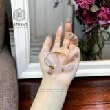  Vòng Dây Cáp Thạch Anh Hồng Mix Ngũ Điếu, Lu Thống, Charm Túi Tiền Và Bà Hồ Ly (Thổ, Hỏa) 