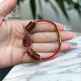  Vòng Dây Cáp Thạch Anh Tóc Đỏ Mix Ngũ Điếu, Lu Thống, Bà Chúa Hồ Ly Và Bi Kim Tiền Trang Sức Vàng(Thổ, Hỏa) 