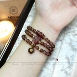  (HẾT) Chuỗi Vòng Thạch Anh Tóc Đỏ Nâu Vip 6ly Túi Tiền Kim Bảo Mix Hồ Ly, Ngũ Điếu Và Charm Vàng Trang Sức (Hỏa, Thổ) 