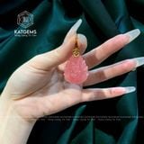  Mặt Dây Chuyền Bà Chúa Hồ Ly Đá Đào Hoa Móc Vàng Kim Tiền (Hỏa, Thổ) 