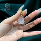  Mặt Dây Chuyền Bà Chúa Hồ Ly Ngọc Đá Moon Móc Vàng Kim Tiền Nạm Đá (Thủy, Kim) 