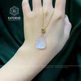 Mặt Dây Chuyền Bà Chúa Hồ Ly Ngọc Đá Moon Móc Vàng Kim Tiền Nạm Đá (Thủy, Kim) 