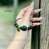  Vòng Dây Cáp Ngọc Cẩm Thạch Sơn Thuỷ (Type B) Ngũ Điếu Mix Hồ Ly, Túi Tiền Lu Thống (Không Kén Mệnh) 