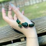  Vòng Dây Cáp Ngọc Cẩm Thạch Sơn Thuỷ (Type B) Ngũ Điếu Mix Hồ Ly, Túi Tiền Lu Thống (Không Kén Mệnh) 