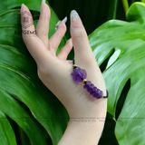  Vòng Dây Cáp Thạch Anh Tím Ngũ Điếu Mix Hồ Ly (Hoả, Thổ) 