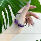  Vòng Dây Cáp Thạch Anh Tím Ngũ Điếu Mix Hồ Ly (Hoả, Thổ) 