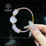  Vòng Dây Cáp Thạch Anh Hồng Mix Ngũ Điếu, Hồ Ly Và Lu Thống (Thổ, Hỏa) 