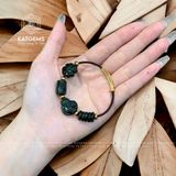  Vòng Dây Cáp Ngọc Cẩm Thạch Sơn Thuỷ (Type B) Ngũ Điếu Mix Hồ Ly, Lu Thống Trơn Và Cỏ Bốn Lá (Không Kén Mệnh) 