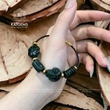  Vòng Dây Cáp Ngọc Cẩm Thạch Sơn Thuỷ (Type B) Ngũ Điếu Mix Hồ Ly, Lu Thống Trơn Và Cỏ Bốn Lá (Không Kén Mệnh) 