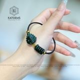  Vòng Dây Cáp Ngọc Cẩm Thạch Sơn Thuỷ (Type B) Ngũ Điếu Mix Bà Chúa Hồ Ly Và Bi Vàng Trang Sức(Không Kén Mệnh) 