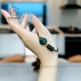  Vòng Dây Cáp Ngọc Cẩm Thạch Sơn Thuỷ (Type B) Ngũ Điếu Mix Bà Chúa Hồ Ly Và Bi Vàng Trang Sức(Không Kén Mệnh) 