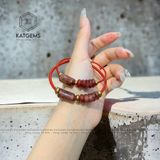  Vòng Dây Cáp Thạch Anh Tóc Đỏ Mix Lu Thống Chạm Kim Tiền Và Ngũ Điếu (Thổ, Hỏa) 150525-33 