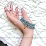  Chuỗi Vòng Lam Ngọc Jade A 5.8ly Mix Ngũ Điếu, Hồ Ly Và Lu Thống (Không Kén Mệnh) 
