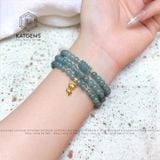  Chuỗi Vòng Lam Ngọc Jade A 5.8ly Mix Ngũ Điếu, Hồ Ly Và Lu Thống (Không Kén Mệnh) 