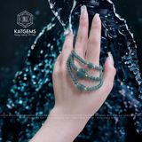  Chuỗi Vòng Lam Ngọc Jade A Chất Băng 4.8ly Mix Ngũ Điếu, Hồ Ly Và Lu Thống (Không Kén Mệnh) 1-126006 