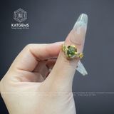  Nhẫn Tỳ Hưu Thiên Lộc Size Mini Đá Tourmaline Các Mệnh 