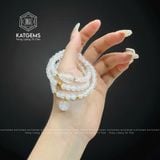  Chuỗi Vòng Đá Moon 5ly Mix Bà Hồ Ly Chúa, Charm Hoa Sen Và Bi Vàng 10K (Thủy, Kim) 