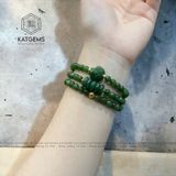  Chuỗi Vòng Ngọc Bích 5.6Ly Mix Bà Hồ Ly, Ngũ Điếu & Charm Kim Tiền Vàng 10K (Không Kén Mệnh) 