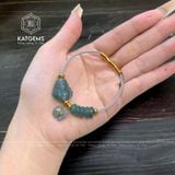  Vòng Tay Dây Cáp Ngũ Điếu Mix Túi Tiền Kim Bảo, Hồ Ly Chúa Lam Ngọc (Không Kén Mệnh) 
