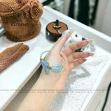  Vòng Dây Cáp Đá Aqua Ngũ Điếu Mix Túi Tiền Kim Bảo Và Hồ Ly Chúa (Thuỷ, Mộc) 