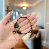  Vòng Tay Dây Cáp Ngũ Điếu Mix Túi Tiền Kim Bảo, Hồ Ly Chúa Ngọc Cẩm Thạch Sơn Thủy (Type B) (Không Kén Mệnh) 