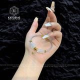  Vòng Dây Cáp Đá Moon Ngũ Điếu Mix Hồ Ly Chúa Và Túi Tiền Kim Bảo (Kim, Thủy) 