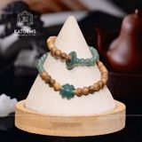  Chuỗi Vòng Trầm Rừng Cuốn 2 An Nhiên Thanh Ngọc Hạt 6ly Cỏ Bốn Lá (Không Kén Mệnh) 