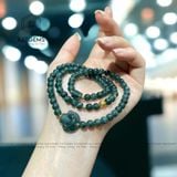  Chuỗi Vòng Lam Ngọc Jade A 5.6ly Mix Hồ Ly, Lu Thống Và Bi Kim Tiền Vàng Trang Sức (Không Kén Mệnh) 2-126002 