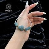  Vòng Dây Cáp Lam Ngọc Ngũ Điếu Mix Hồ Ly Và Lu Thống Chạm Kim Tiền (Không Kén Mệnh) 