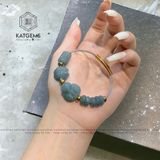  Vòng Dây Cáp Lam Ngọc Ngũ Điếu Mix Hồ Ly, Cỏ Bốn Lá, Lu Thống Chạm Kim Tiền (Không Kén Mệnh) 