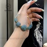 Vòng Dây Cáp Lam Ngọc Ngũ Điếu Mix Hồ Ly, Cỏ Bốn Lá, Lu Thống Chạm Kim Tiền (Không Kén Mệnh) 