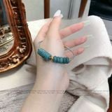  Vòng Dây Cáp Lam Ngọc Lu Thống Chạm Kim Tiền Mix Ngũ Điếu (Không Kén Mệnh) 150525-45 