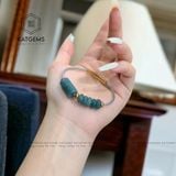  Vòng Dây Cáp Lam Ngọc Lu Thống Chạm Kim Tiền Mix Ngũ Điếu (Không Kén Mệnh) 150525-45 